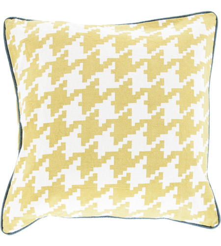 Surya SY041-2222 Houndstooth 22 inch Lime, Navy, Cream Pillow Cover