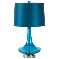 Surya ZOLP-001 Zoey 26 inch 100 watt Transparent Blue Table Lamp Portable Light  photo thumbnail