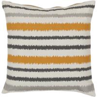 Surya AR103-2222P Ikat Stripe 22 inch Dark Brown, Coral, Cream, Medium Gray Pillow Kit thumb