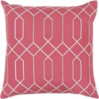 Surya BA042-1818 Skyline 18 inch Bright Pink, Light Gray Pillow Cover photo thumbnail