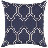 Surya BA047-2222 Skyline 22 X 22 inch Navy and Off-White Pillow Cover thumb