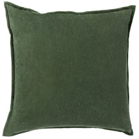 Surya CV008-1818P Cotton Velvet 18 X 18 inch Dark Green Pillow Kit, Square thumb