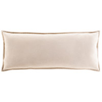Surya CV034-1230 Cotton Velvet 30 X 12 inch Beige Pillow Cover, Lumbar photo thumbnail
