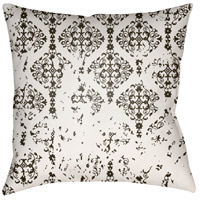 Surya DK012-1818 Moody Damask 18 X 18 inch White and Black Outdoor Throw Pillow photo thumbnail