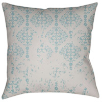 Surya DK016-2020 Moody Damask 20 X 20 inch Grey and Blue Outdoor Throw Pillow thumb