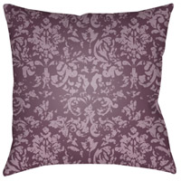 Surya DK028-2020 Moody Damask 20 X 20 inch Purple and Purple Outdoor Throw Pillow thumb