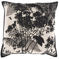 Surya FBS004-2020D Shadow Floral 20 inch Peach, Charcoal Pillow Kit thumb