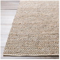 Surya GDE4000-46 Gideon 72 X 48 inch Gray and Silver Area Rug, Jute and Leather alternative photo thumbnail