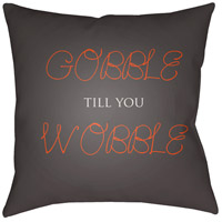 Surya GOBBLE002-1818 Gobble Till You Wobble 18 X 18 inch Brown and Orange Outdoor Throw Pillow photo thumbnail