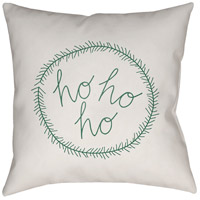 Surya HDY031-1818 Hohoho 18 X 18 inch White and Green Outdoor Throw Pillow photo thumbnail