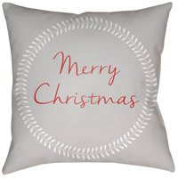 Surya HDY072-1818 Merry Christmas Ii 18 X 18 inch Grey and White Outdoor Throw Pillow photo thumbnail