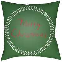 Surya HDY073-1818 Merry Christmas Ii 18 X 18 inch Green and White Outdoor Throw Pillow thumb