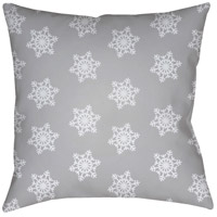 Surya HDY099-2020 Snowflakes 20 X 20 inch Grey and White Outdoor Throw Pillow thumb