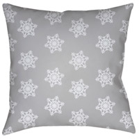 Surya HDY099-2020 Snowflakes 20 X 20 inch Grey and White Outdoor Throw Pillow hdy099.jpg thumb