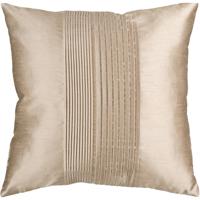 Surya HH019-2222 Solid Pleated 22 X 22 inch Khaki Pillow Cover photo thumbnail