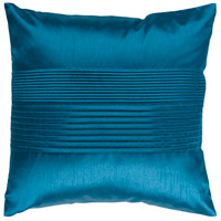 Surya HH024-1818D Solid Pleated 18 X 18 inch Aqua Pillow Kit thumb