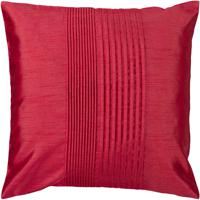 Surya HH025-1818 Solid Pleated 18 X 18 inch Bright Red Pillow Cover thumb