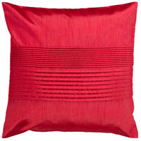 Surya HH025-1818 Solid Pleated 18 X 18 inch Bright Red Pillow Cover hh025.jpg thumb