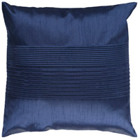 Surya HH029-2222D Solid Pleated 22 X 22 inch Navy Pillow Kit photo thumbnail
