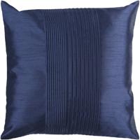 Surya HH029-1818 Solid Pleated 18 X 18 inch Navy Pillow Cover thumb