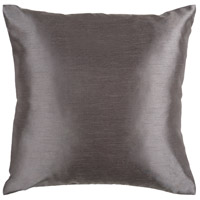 Surya HH034-2222P Solid Luxe 22 X 22 inch Charcoal Pillow Kit photo thumbnail