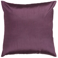 Surya HH039-2222D Solid Luxe 22 X 22 inch Dark Purple Pillow Kit thumb