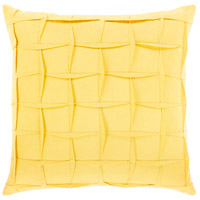 Surya HLN001-1818P Halen 18 X 18 inch Bright Yellow Pillow Kit, Square photo thumbnail
