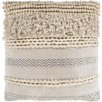 Surya HNA002-2020 Helena 20 X 20 inch Beige/Cream/Charcoal Pillow Cover, Square photo thumbnail