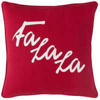 Surya HOLI7272-1818D Holiday 18 X 18 inch Bright Red Pillow Kit, Square photo thumbnail