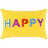 Surya HPP001-1320P Happy 20 X 13 inch Bright Yellow/Bright Purple/Denim/Burnt Orange Pillow Kit, Lumbar photo thumbnail