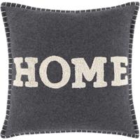 Surya HTM002-1818 Home Time 18 inch Charcoal/Cream Pillow Cover thumb