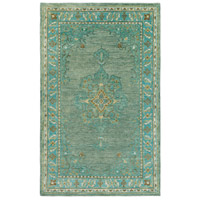 Surya HVN1227-5686 Haven 102 X 66 inch Emerald/Teal/Grass Green/Bright Yellow Rugs, Wool thumb