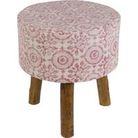 Surya INDO001-161616 Indore Bright Pink/White Furniture, Cube photo thumbnail