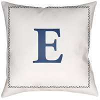 Surya INT005-2020 Initials 20 X 20 inch White and Blue Outdoor Throw Pillow thumb