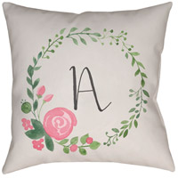 Surya INT027-1818 Initials Ii 18 X 18 inch Beige and Pink Outdoor Throw Pillow photo thumbnail