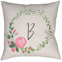 Surya INT028-2020 Initials Ii 20 X 20 inch Beige and Pink Outdoor Throw Pillow photo thumbnail