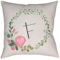 Surya INT032-1818 Initials Ii 18 X 18 inch Beige and Pink Outdoor Throw Pillow photo thumbnail