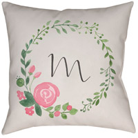 Surya INT039-1818 Initials Ii 18 X 18 inch Beige and Pink Outdoor Throw Pillow photo thumbnail