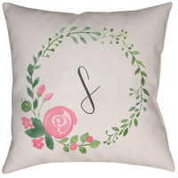 Surya INT045-1818 Initials Ii 18 X 18 inch Beige and Pink Outdoor Throw Pillow photo thumbnail