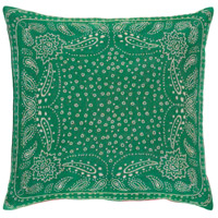 Surya IR003-2020P Indira 20 X 20 inch Emerald and Light Gray Throw Pillow ir003.jpg thumb