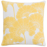 Surya JA005-1818 Japanese Floral 18 inch Saffron, Cream Pillow Cover thumb