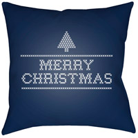 Surya JOY002-1818 Merry Christmas Iii 18 X 18 inch Navy and White Outdoor Throw Pillow thumb