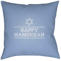 Surya JOY008-2020 Happy Hannukah Ii 20 X 20 inch Blue and White Outdoor Throw Pillow thumb