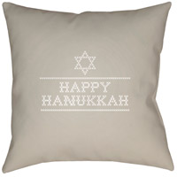 Surya JOY010-1818 Happy Hannukah Ii 18 X 18 inch Neutral and White Outdoor Throw Pillow photo thumbnail