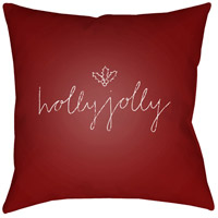 Surya JOY012-2020 Holly Jolly Ii 20 X 20 inch Red and White Outdoor Throw Pillow thumb