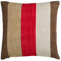 Surya JS012-1818 Simple Stripe 18 X 18 inch Khaki and Brown Pillow Cover js012.jpg thumb