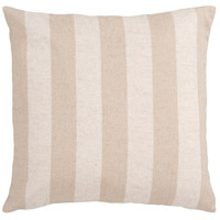 Surya JS015-1818 Simple Stripe 18 X 18 inch Khaki and Brown Pillow Cover  thumb
