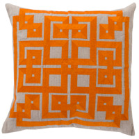 Surya LD003-1818D Gramercy 18 X 18 inch Bright Orange and Light Gray Throw Pillow photo thumbnail