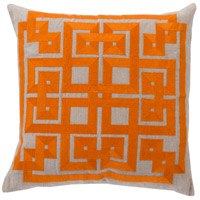 Surya LD003-1818D Gramercy 18 X 18 inch Bright Orange and Light Gray Throw Pillow alternative photo thumbnail
