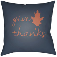 Surya LEA002-1818 Giving Tree 18 X 18 inch Navy and Orange Outdoor Throw Pillow photo thumbnail